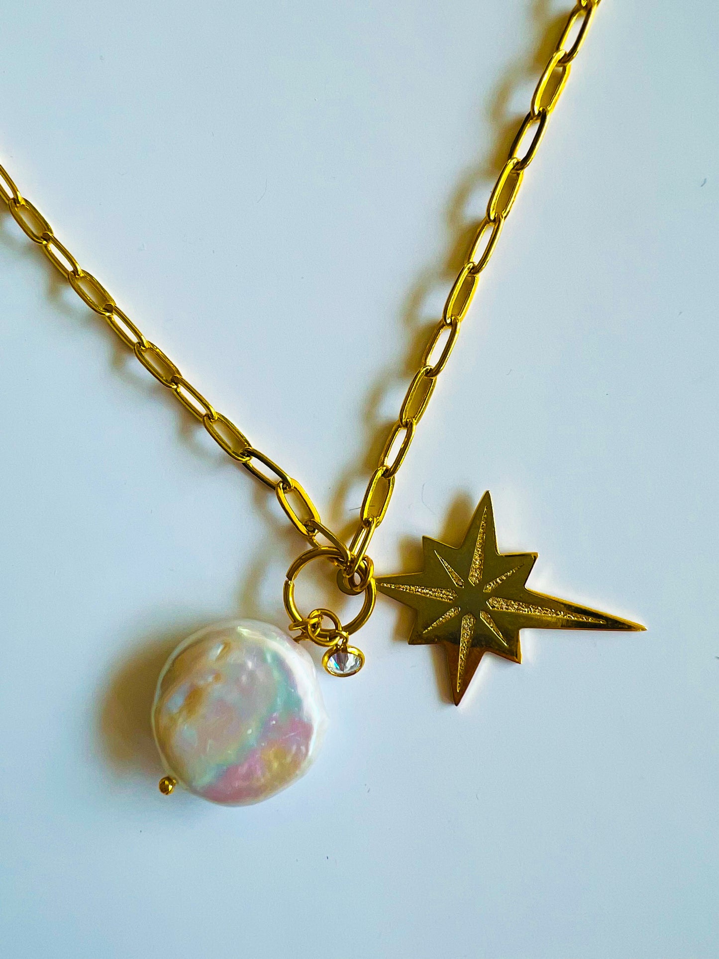 Collar de Estrella y Perla barroca