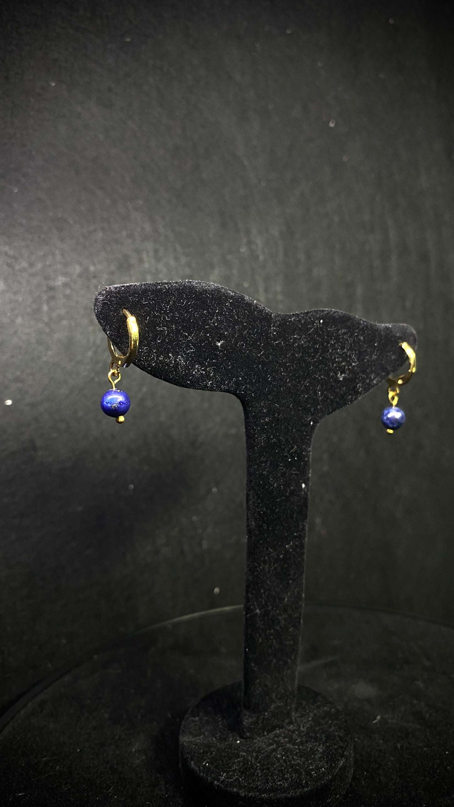 Conjunto de piedra natural y dije redondo