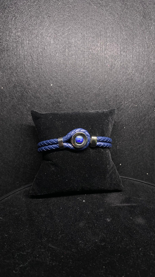 Pulsera de caucho MB y lapislázuli